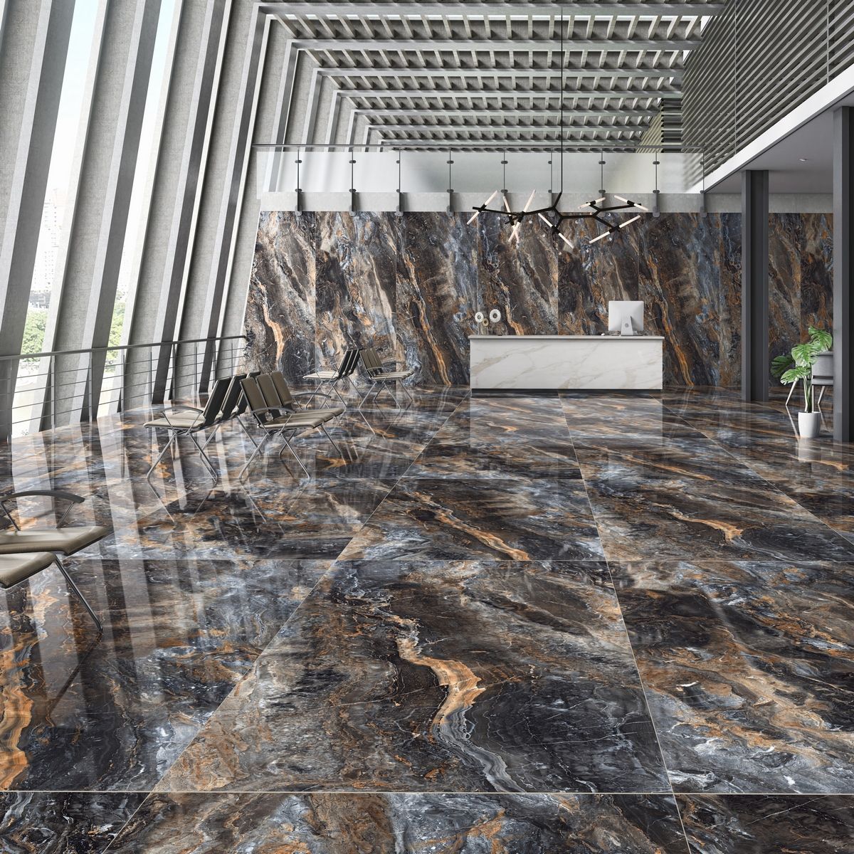 Керамогранит Titanium Lawa Nero Polished 120x280 Керамогранит Titanium Lawa Nero Polished 120x280