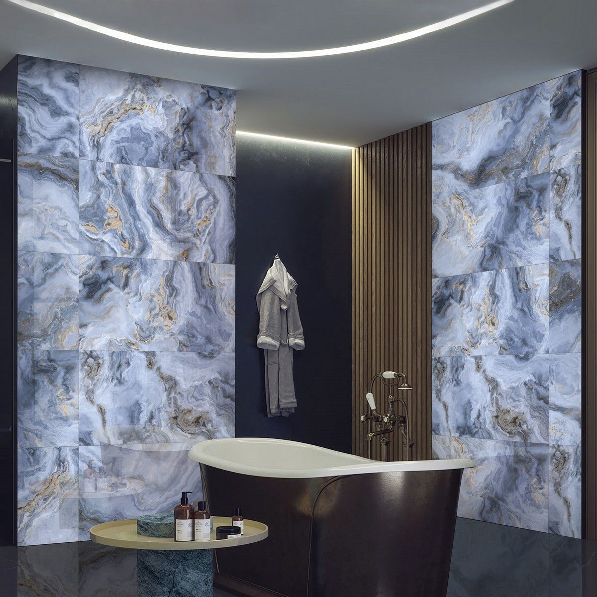 Керамогранит Luxury Arabesque Blue Polished 60x120 Керамогранит Luxury Arabesque Blue Polished 60x120