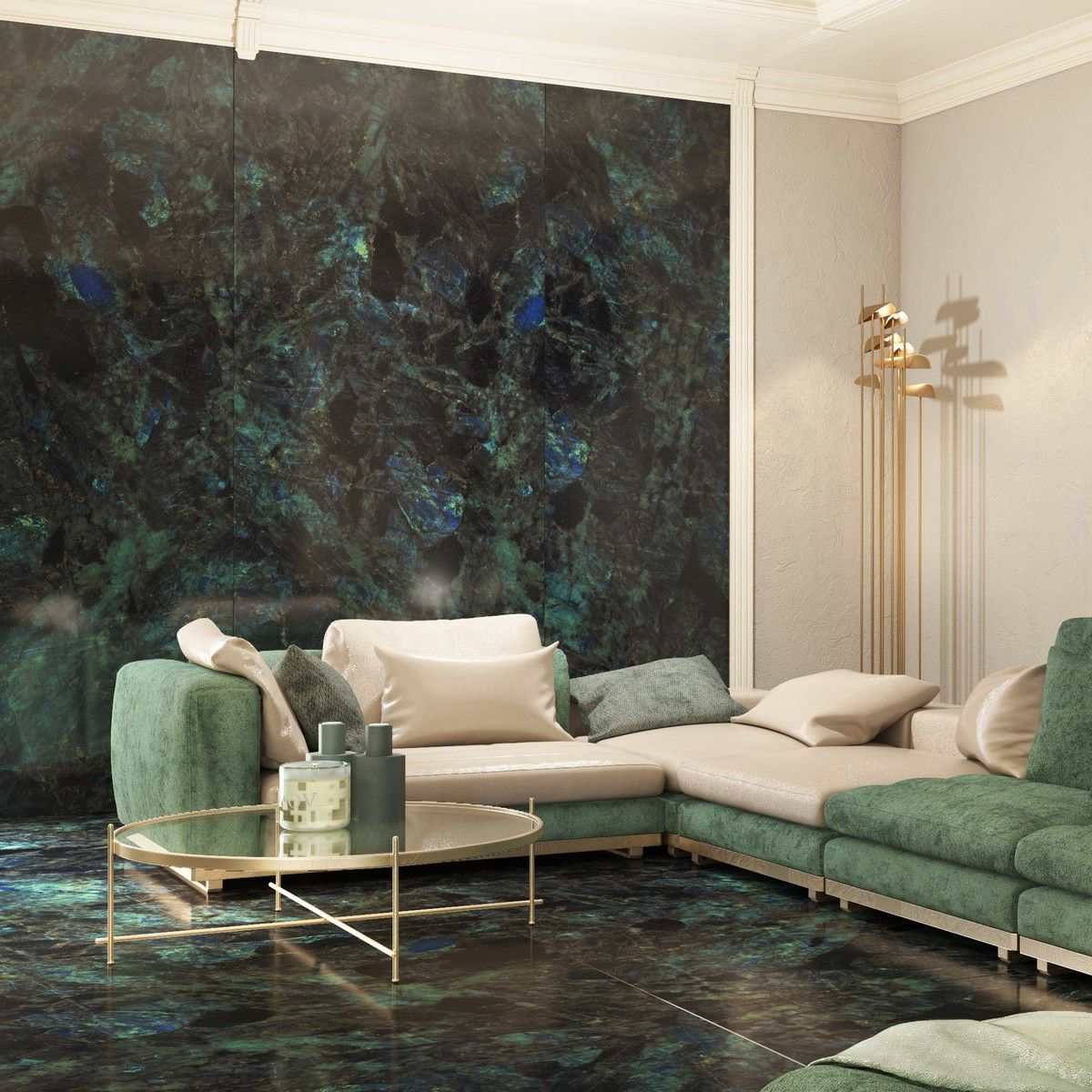 Керамогранит Titanium Madagascar Green Polished 120x280 Керамогранит Titanium Madagascar Green Polished 120x280
