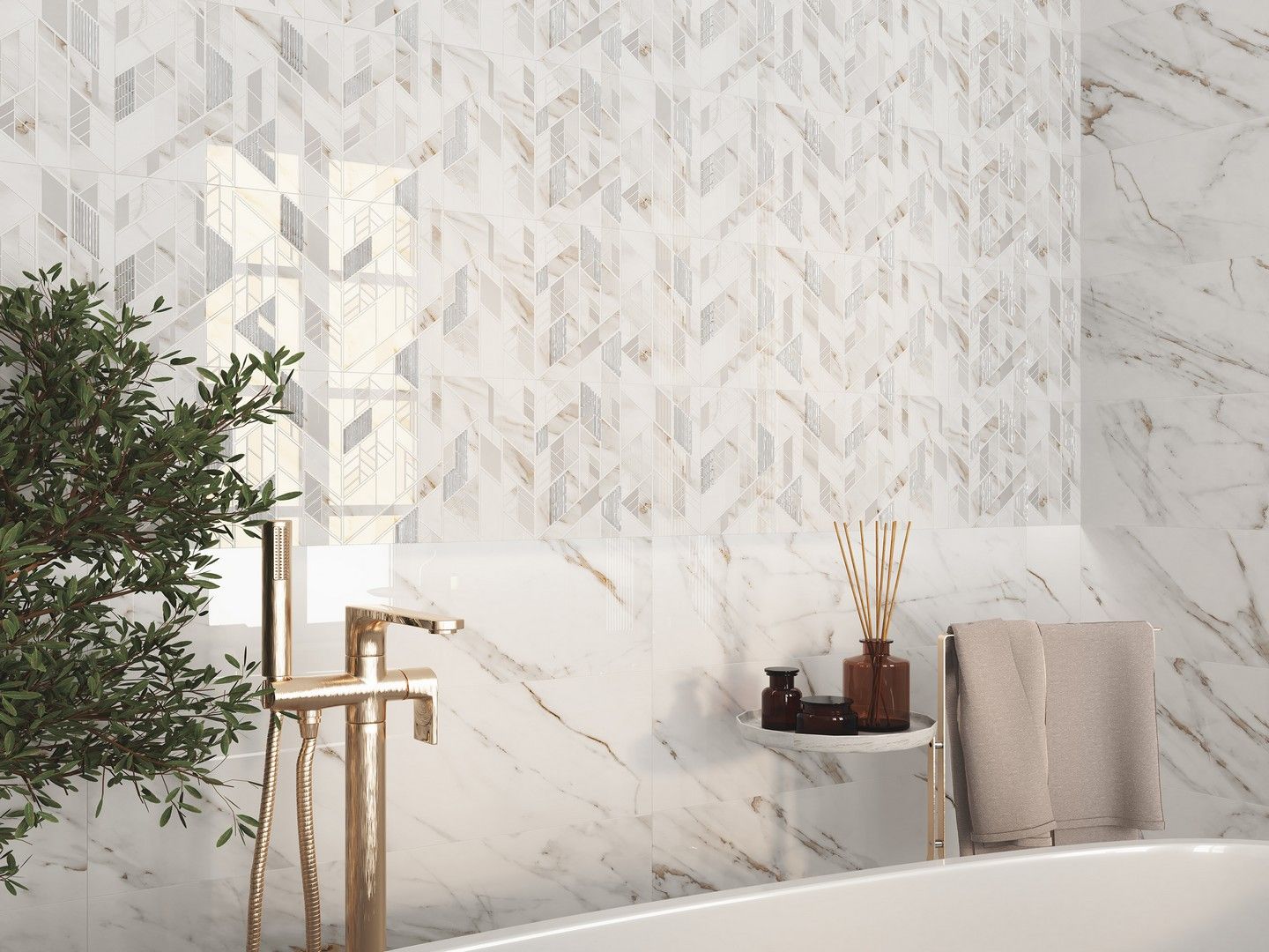 Керамическая плитка Calacatta Grey Decor 24.2x70 Керамическая плитка Calacatta Grey Decor 24.2x70