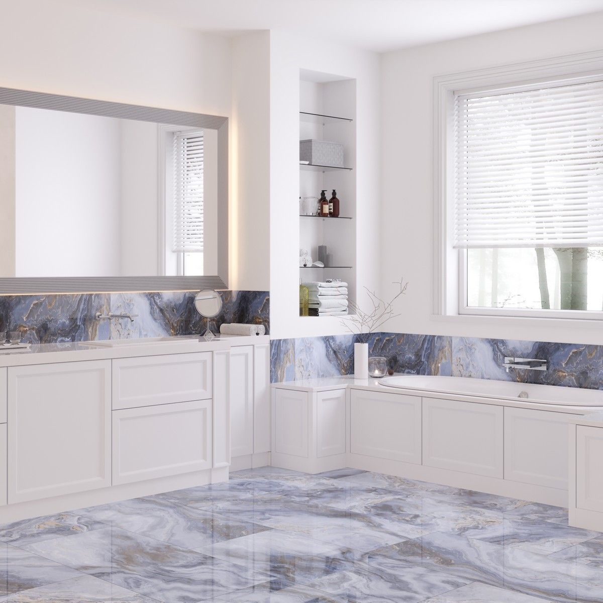 Керамогранит Luxury Arabesque Blue Polished 60x120 Керамогранит Luxury Arabesque Blue Polished 60x120