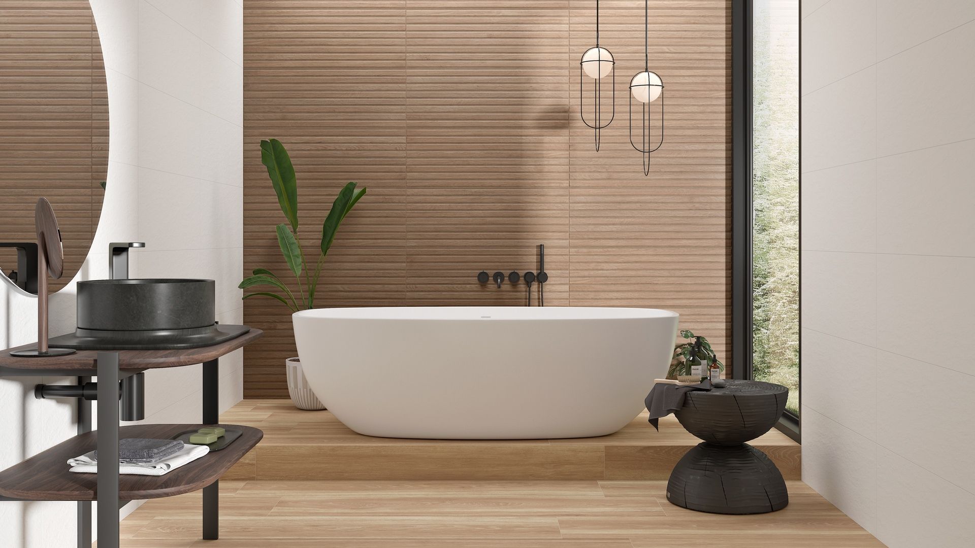 Керамическая плитка Japon Aral White Matt 33.3x90 Керамическая плитка Japon Aral White Matt 33.3x90