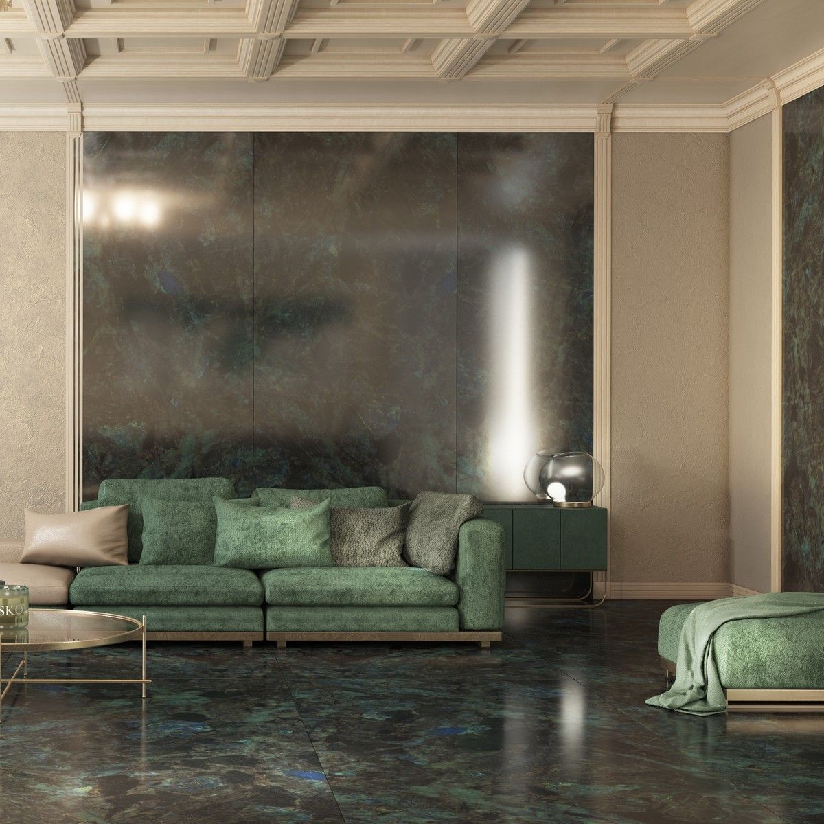 Керамогранит Titanium Madagascar Green Polished 120x280 Керамогранит Titanium Madagascar Green Polished 120x280