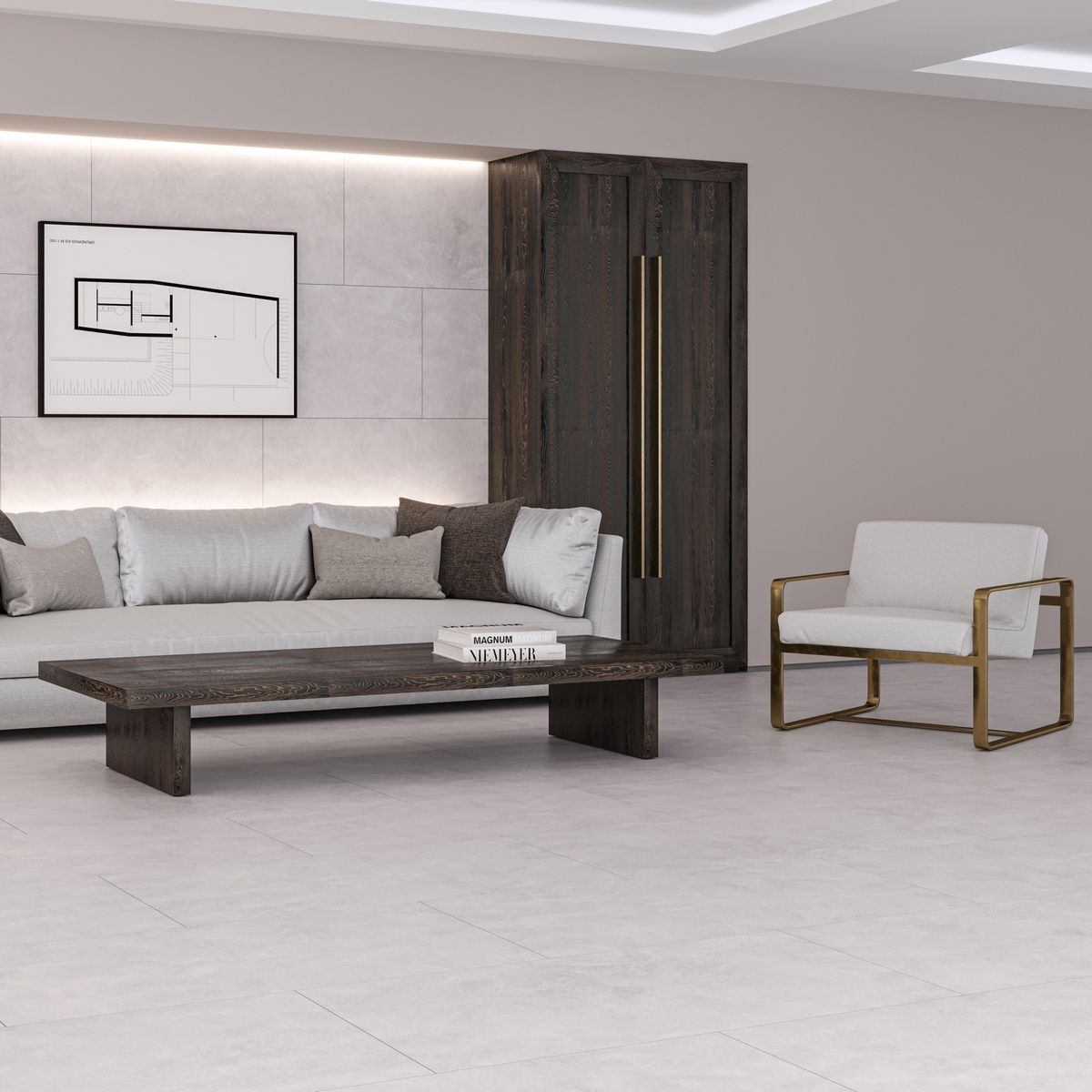 Керамогранит Loft Evoque Bianco Carving 60x120 Керамогранит Loft Evoque Bianco Carving 60x120
