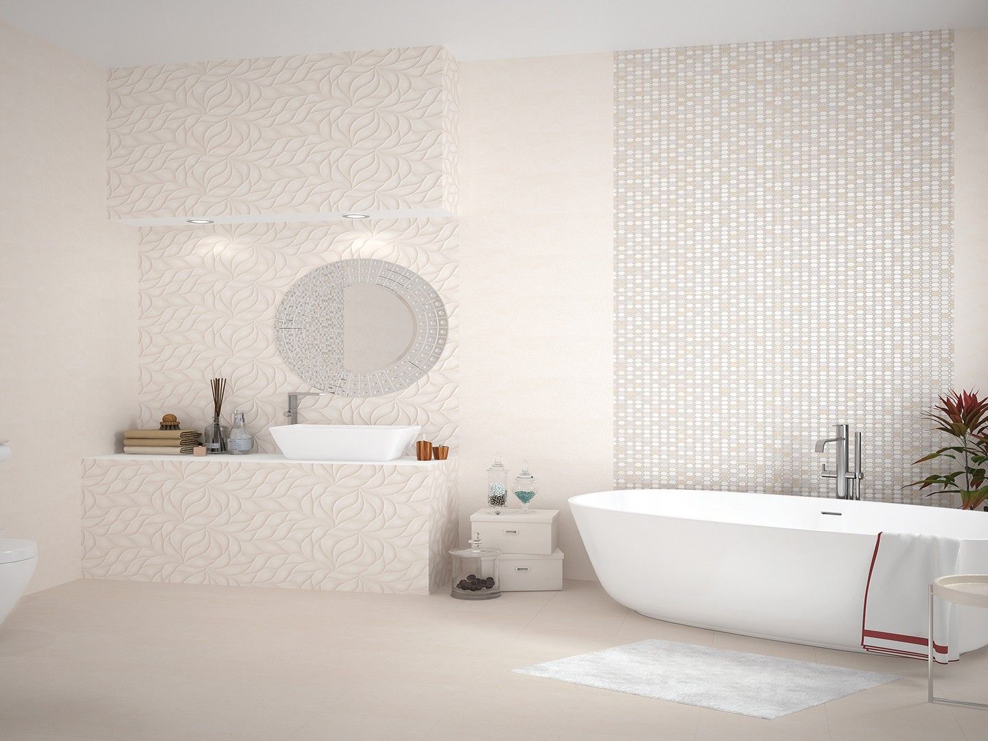 Керамическая плитка Malwiya Milk Geometria Decor 24.2x70 Керамическая плитка Malwiya Milk Geometria Decor 24.2x70