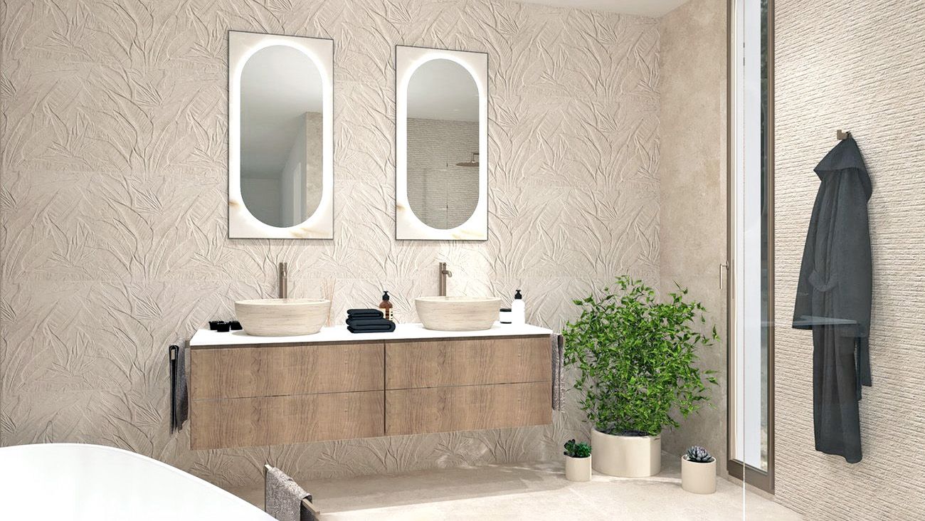 Керамическая плитка Nobu  Litia White Matt  50x120 Керамическая плитка Nobu  Litia White Matt  50x120