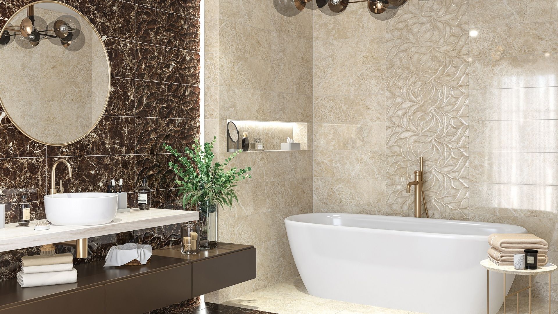 Керамическая плитка Insignia Emperador Beige Brillo 24.2x70 Керамическая плитка Insignia Emperador Beige Brillo 24.2x70