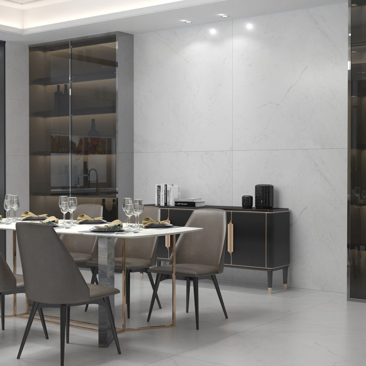 Керамогранит Classic Marble Carrara Antique Satin 120x120 Керамогранит Classic Marble Carrara Antique Satin 120x120